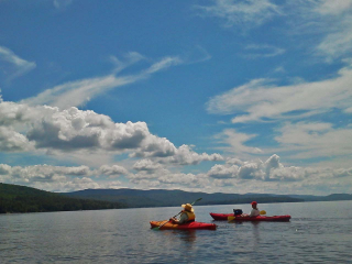 Kayakers on Newfound Lake
